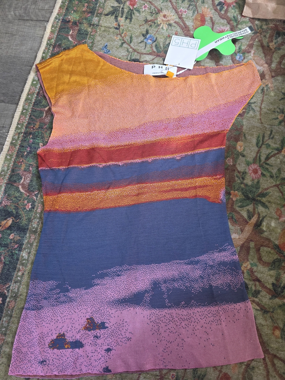 PH5 Orange Pink Blue Striped Knit Tunic